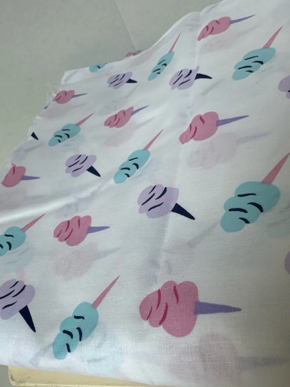 2 Yard Joann Fabrics Discontinued “Pastel Cotton Candy”Print Cotton Fabric